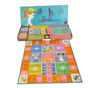 Mattel The Barbie Game Queen of the Prom Fashion Board Game Vintage 1960